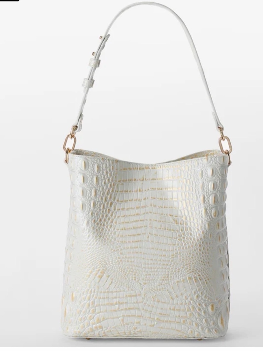 Brahmin Celina Bucket Bag in White Sunlit - Picture 3 of 16